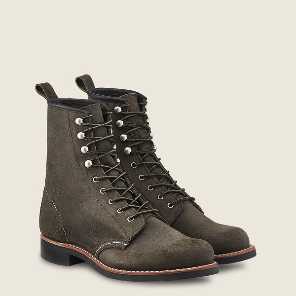 Botas Red Wing Heritage Mujer Grises Oscuro - Silversmith - Short Acampo Cuero - 561-TEVMNW